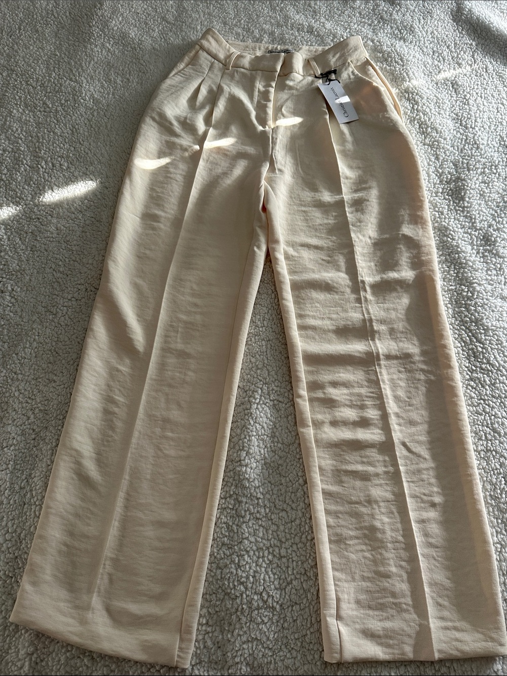 Christian Lacroix Cream High-Waist Wide-Leg Pants